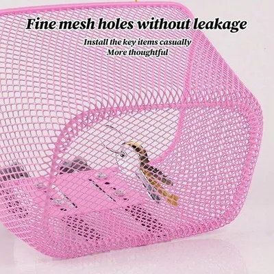 Produktbild von Kinderfahrradträger - Abnehmbarer Träger - Fahrrad und Einkauf - Werkzeugfreie Montage - 26 x 17 x 15.5 cm - Rosa