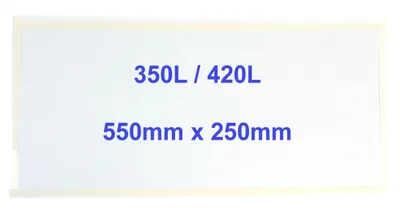 Produktbild von 10 x Schutzfolien 55 x 25 cm 550 x 250 mm für Sandstrahlkabine SBC 220 350 420
