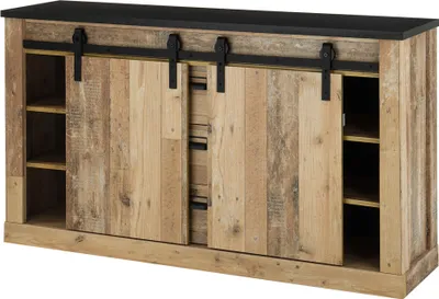 Produktbild von Sideboard SHELTON-61 in Old Style hell Nb. mit anthrazit, B/H/T: ca. 162/91/43 cm