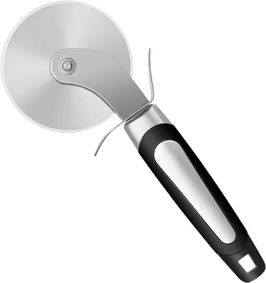 Produktbild von Pizzaschneider Schwarz mit scharfer Klinge aus Edelstahl 7,5cm - Spülmaschinenfest