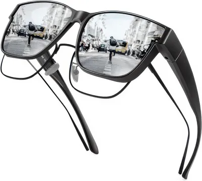 Produktbild von URUMQI UV400 polarisierte Sonnenbrille für Brillen schwarz