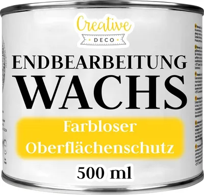 Obrázok produktu pre Creative Deco Bezfarebný Vosk na Nábytok | 500 ml | Priehľadná Ochrana Dreva | Transparentná Leštenka na Drevo | Ľahký Lesk | Antický Vosk | Ideálny na Starostlivosť o Drevo, Starostlivosť o Nábytok, Renováciu, vo Vintage štýle