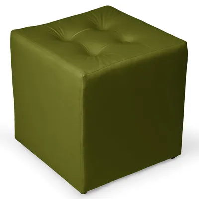Produktbild von MG Design Samt Sitzhocker in Grün 41 x 41 cm - Gepolsterter Polsterhocker Würfel für Wohnzimmer, Schlafzimmer oder Flur