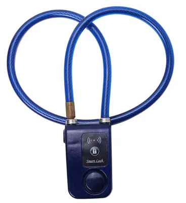 Zdjęcie produktu dla Zamek rowerowy - Bluetooth - Inteligentny zamek z alarmem - Niebieski - Antykradzieżowy