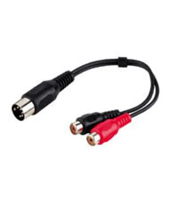 Produktbild von Audio Adapter 5-pol DIN Stecker / 2 Cinch Buchse, 0,20m, Good Connections®