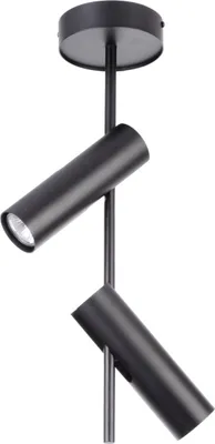 Obrázok produktu pre Nástenné stropné reflektory okrúhle dvojité moderné čierne na výložníku 2xGU10 25W Leda Sigma Lighting