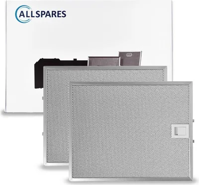Produktbild von AllSpares Metallfilter (x2) für Dunstabzugshauben geeignet für , Tecnik  353110, 00353110  (310x250x7mm)
