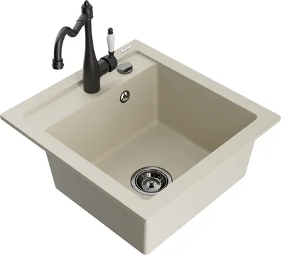 Produktbild von Mexen Vito 1-Becken-Granit-Spüle mit Mischbatterie Carla, Beige - 6503-69-670700-70