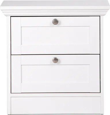 Produktbild von Nachttisch >Landsted< in Weiß - 50x50x35cm (BxHxT)