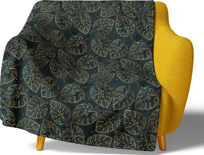 Zdjęcie produktu dla Mikropolarowy koc Liście w kolorach jesieni 150x200 cm