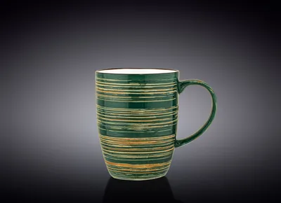 Immagine prodotto di Set di 6 bicchieri Wilmax da 460 ml, color verde, in porcellana