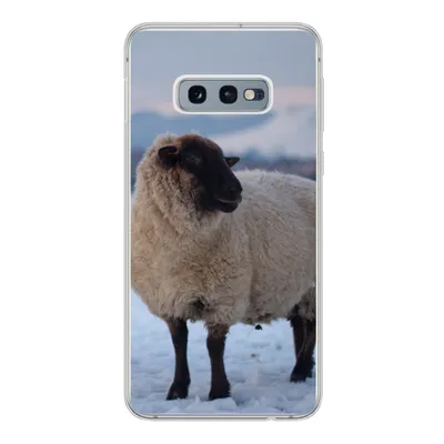 Produktbild von MuchoWow® Handyhülle Schutzhülle Hülle für Samsung Galaxy S10e Schaf - Schnee - Berg Silikon Softcase Handy Hülle - Handy