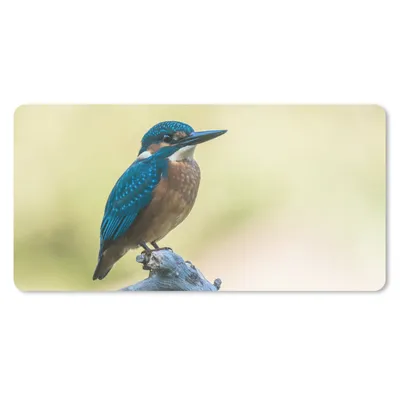 Produktbild von MuchoWow® Schreibtischunterlage Eisvogel - Zweig - Vogel 80x40 cm - XXL Mauspad - Gaming Mauspad