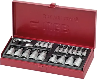 Produktbild von WGB Steckschlüssel-Satz 3940 1/4" Torx® 23-teilig in Stahlblechkasten
