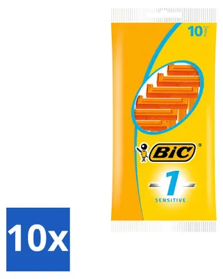 Produktbild von 10 x Bic 1 Sensitive Einwegrasierer für empfindliche Haut - Vorteilspackung - 10 Stücke