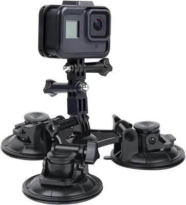 Productafbeelding van Premium camera-houder voor auto, geschikt voor action camera's met klemmen - Autotoebehoor