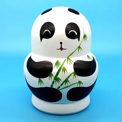 Produktbild von 10-lagige russische Nesting-Puppen mit Tiger-Motiv, Holzspielzeug, niedliches Tiermuster