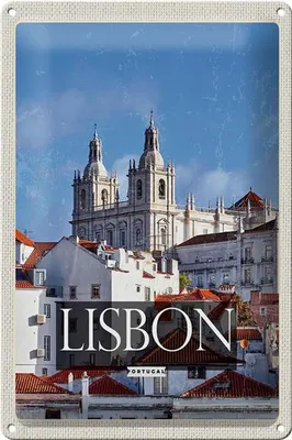 Produktbild von Blechschild Reise 20x30cm Lisbon Portugal Architektur Reiseziel