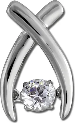 Immagine prodotto di Collana con ciondolo in argento sterling 925, con zirconi mobili, per donna. Modello: D2DSH103W
