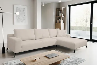 Produktbild von VENASI ASPEN Rechts Ecksofa ohne Schlaffunktion Sofa L Form Eckcouch Couchgarnitur Couch BEIGE