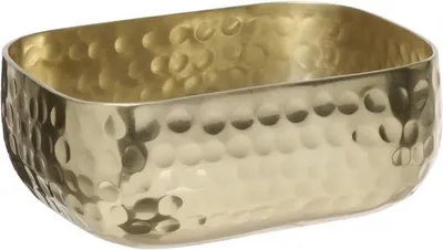 Produktbild von APS 40696 Schale CRAFT, Alumnium, 12 x 9,5 cm, Höhe 5 cm, gehämmerte Oberfläche, Gold-Look
