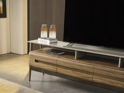 Immagine prodotto di RTV mobile porta TV basso pensile credenza legno marrone Elegante