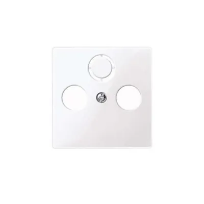 Produktbild von Merten Zentralplatte f.Antennen- 296725 Steckdose aktivweiß glänzend System M