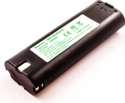 Produktbild von Akku für MAKITA 632002-4, 7010, 192695-4, 7002, 7000, 7033 NiMH, 7,2V, 3000mAh