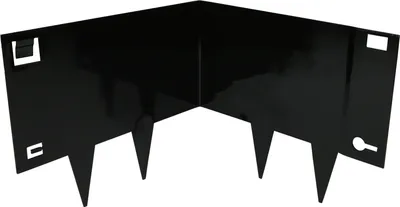 Immagine prodotto di Angolo interno nero per la bordatura del prato alto 24 cm - flessibile - al pezzo