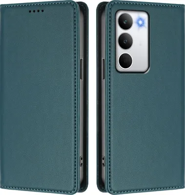 Immagine prodotto di Custodia in pelle per Realme C71, custodia a libro magnetica in Finto cuoio con supporto, verde