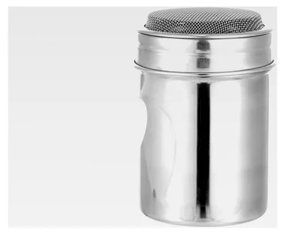 Produktbild von Puderzuckerstreuer und Mehlsieb aus Edelstahl, 200ML, 6x8,5cm für Kakao, Kaffee, Schokolade, Zucker, Salz, Mehl