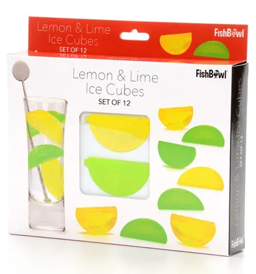 Eiswürfel Zitrone & Limette, 12 Stück, 5,5 x 3 x 2,5 cm