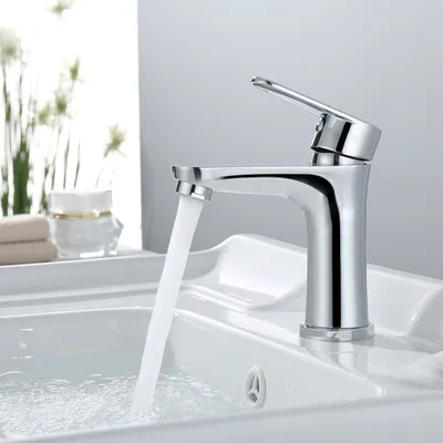 Produktbild von HOMELIVE Waschtischarmatur Einhebelmischer Badezimmer Wasserhahn Verchromt Badarmatur mit Schlauch Waschtisch Wasserhähne Duscharmaturen Edelstahl