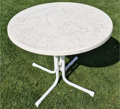 Zdjęcie produktu dla Składany okrągły stół bistro, 80 cm, biały
