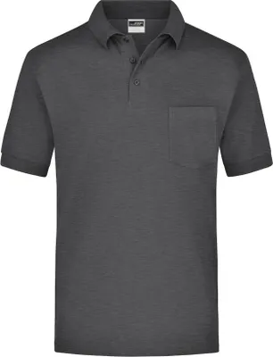 Produktbild von Klassisches Piqué Polohemd mit Brusttasche anthracite-melange, Gr. 3XL