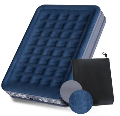 Obrázek produktu pro YRHome Samonafukovací matrace pro 2 osoby 200 x 155 x 46 cm, nafukovací matrace s integrovanou elektrickou pumpou a přepravní taškou