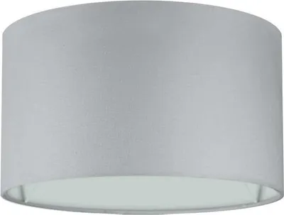 Produktbild von Wogati® Premium Lampenschirm E14/E27 Baumwolle|Farbe: Grau/Größe: Ø35cm Höhe 22,5cm