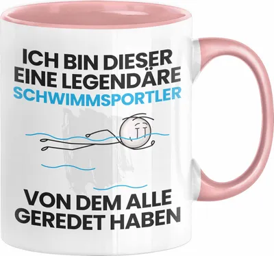 Produktbild von Schwimmsportler Geschenk Tasse Lustige Geschenkidee Geburtstag für Schwimmsportler Ich Bin Dieser Legendäre Schwimmsportler Von Dem Alle Geredet Haben Kaffee-Becher (Rosa)