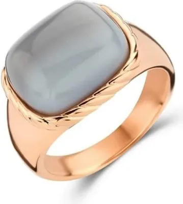 Image de Bague Victoria en or rose avec pierre