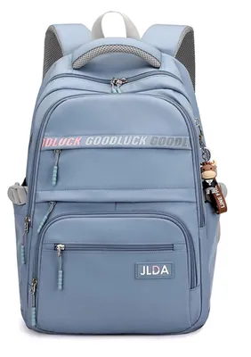 Produktbild von Schulrucksack für Teenager, Jungen & Mädchen, Outdoor, Reise, Freizeit, Wasserdicht, Nylon, Blau