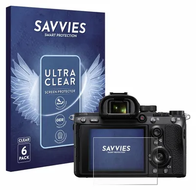 Produktbild von 6x Für Sony Alpha 7 III / 7R II / 7S II Schutzfolie Savvies Displayschutz Display Schutz Folie Klar Transparent