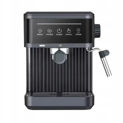 Zdjęcie produktu dla Ekspres Ciśnieniowy Kolbowy Ze Spieniaczem Automatyczny 20 Bar Czarny 850W