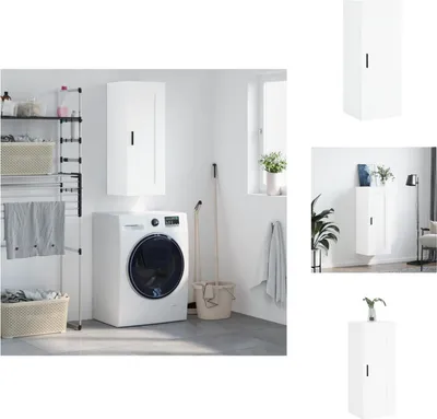 Obrázek produktu pro vidaXL Nástěnná skříňka bílá 34,5x34x90 cm materiál na bázi dřeva - Příborníky