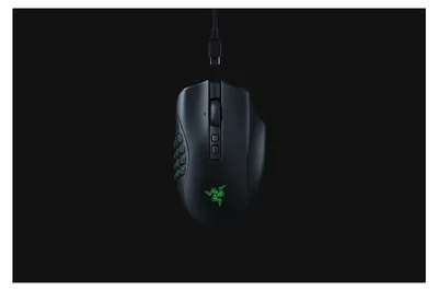 Obrázok produktu pre Razer Naga V2 Pro, Pravoruké, Optický, RF Wireless + Bluetooth + USB Type-C, 30000 DPI, Čierna