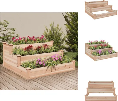 Produktbild von vidaXL Hochbeet 120x120x56 cm Massivholz Tanne -  Blumentöpfe & Pflanzgefäße