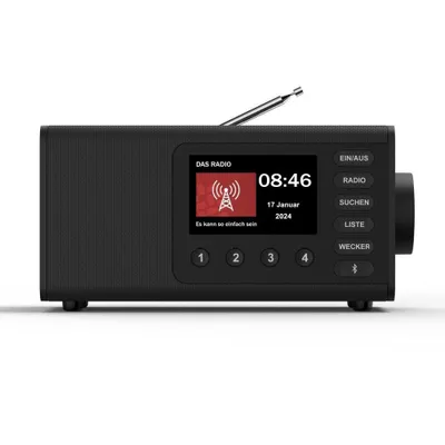 Produktbild von Digitální rádio HAMA "DR1001BT", FM/DAB/DAB+/Bluetooth® RX, radiobudík, černé (00054296)
