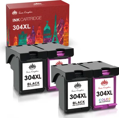 Produktbild von 4er-Pack (2Schwarz, 2Farbe) 304XL TINTEPATRONEN für HP 304 304 XL Envy 5030 5032 5010 5000 Deskjet 3750 3730 3700 3760 2630 3720