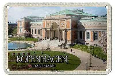 Produktbild von Blechschild Reise 18x12cm Kopenhagen Dänemark Kunstmuseum Schild