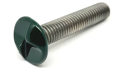 Produktbild von 10x Sicherheits-Zaunbauschraube M8 x 40mm in Standardfarben RAL 6005 (Moosgrün)