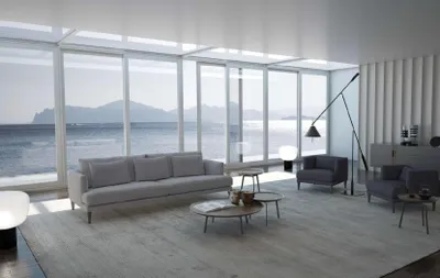 Produktbild von Grauer Einsitzer Luxus Designer Sessel Ruhesessel Ohrensessel Modern